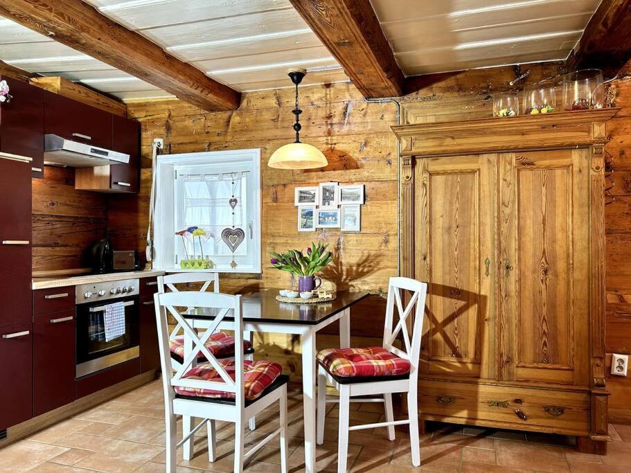 Rustikales Studio-Apartment Blockstube Im Haus Selma Гросшёнау Экстерьер фото